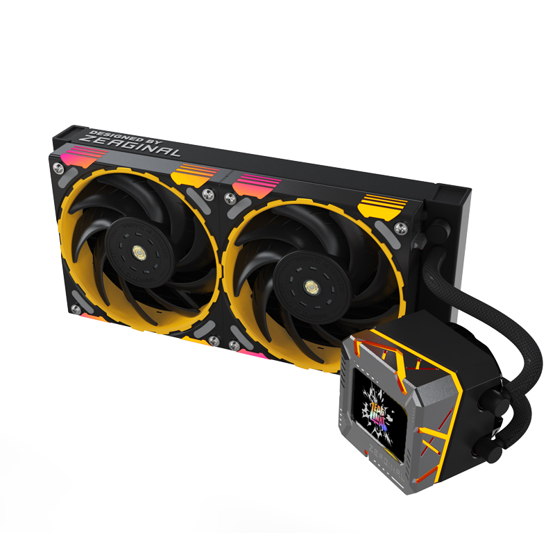 Yeston ZC-ZEUS XT 240 Liquid CPU Cooler with LCD Screen (BLACK)