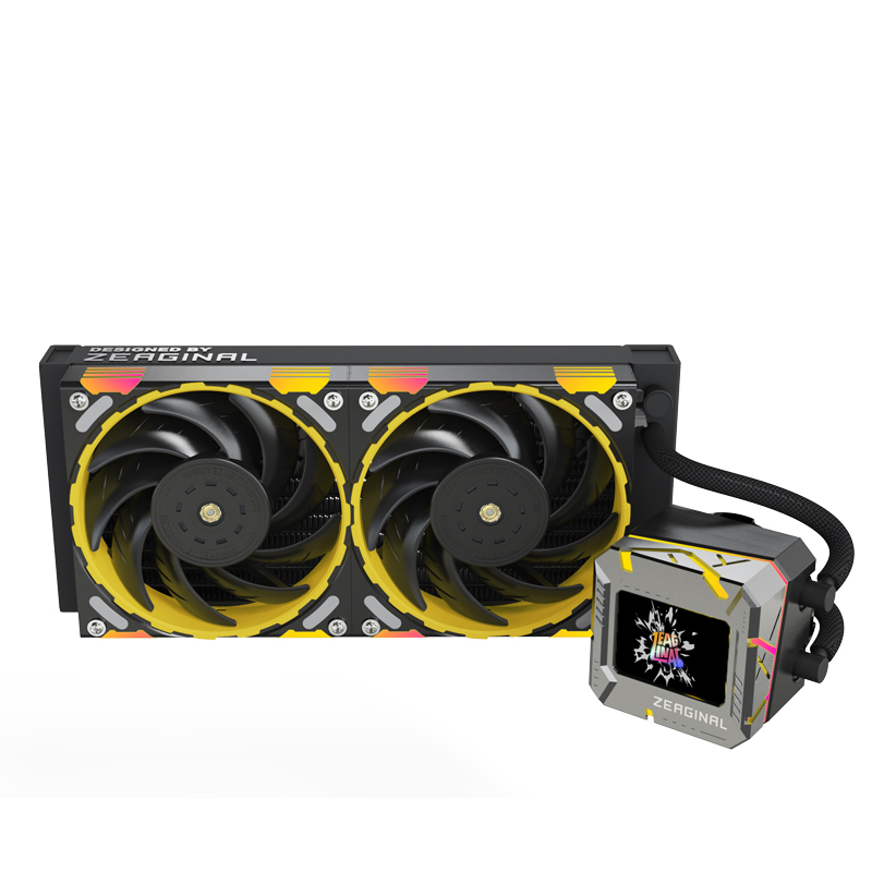 Yeston ZC-ZEUS XT 240 Liquid CPU Cooler with LCD Screen (BLACK)