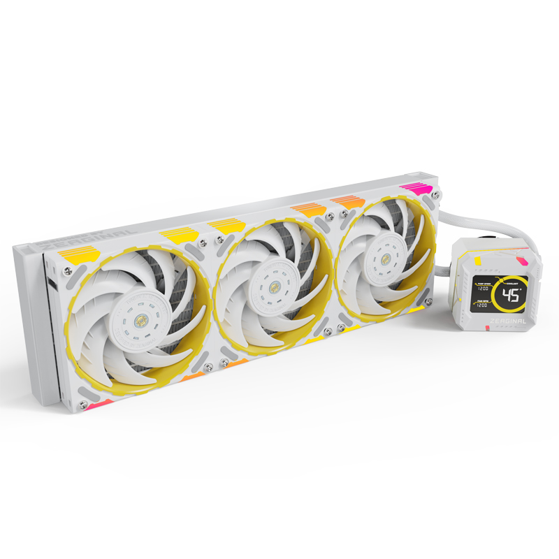 Yeston  ZC-ZEUS 360 Liquid CPU Cooler LCD Screen Water Cooler (WHITE)