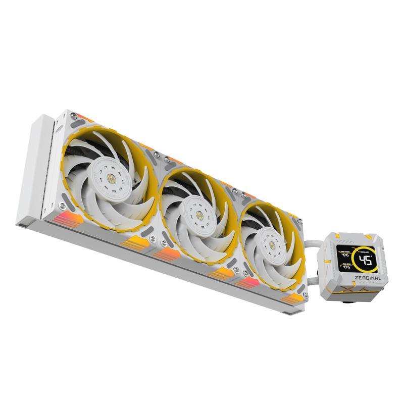 Yeston  ZC-ZEUS 360 Liquid CPU Cooler LCD Screen Water Cooler (WHITE)